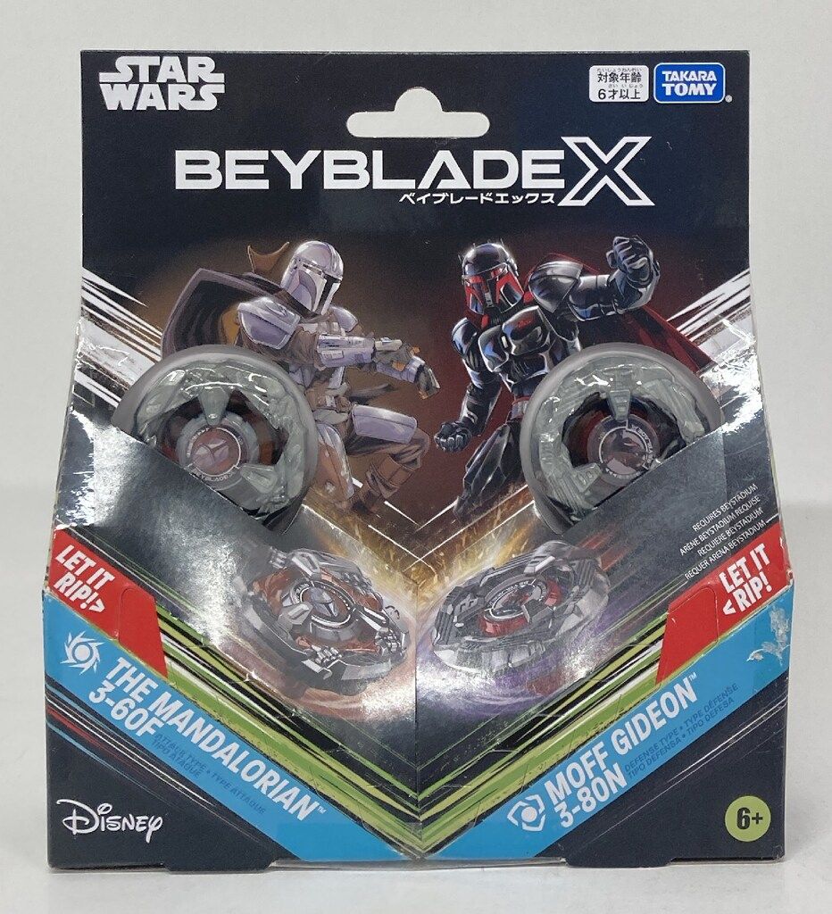 Takara Tomy - ベイブレードX スターウォーズコラボ　マンダロリアン3-60モフギデオン3-80 タカラトミー ベイブレードX ダブルスターター マンダロリアン(3