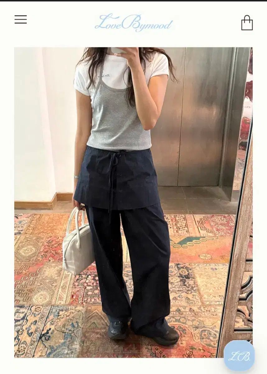 バイムード レイヤード コットンパンツs