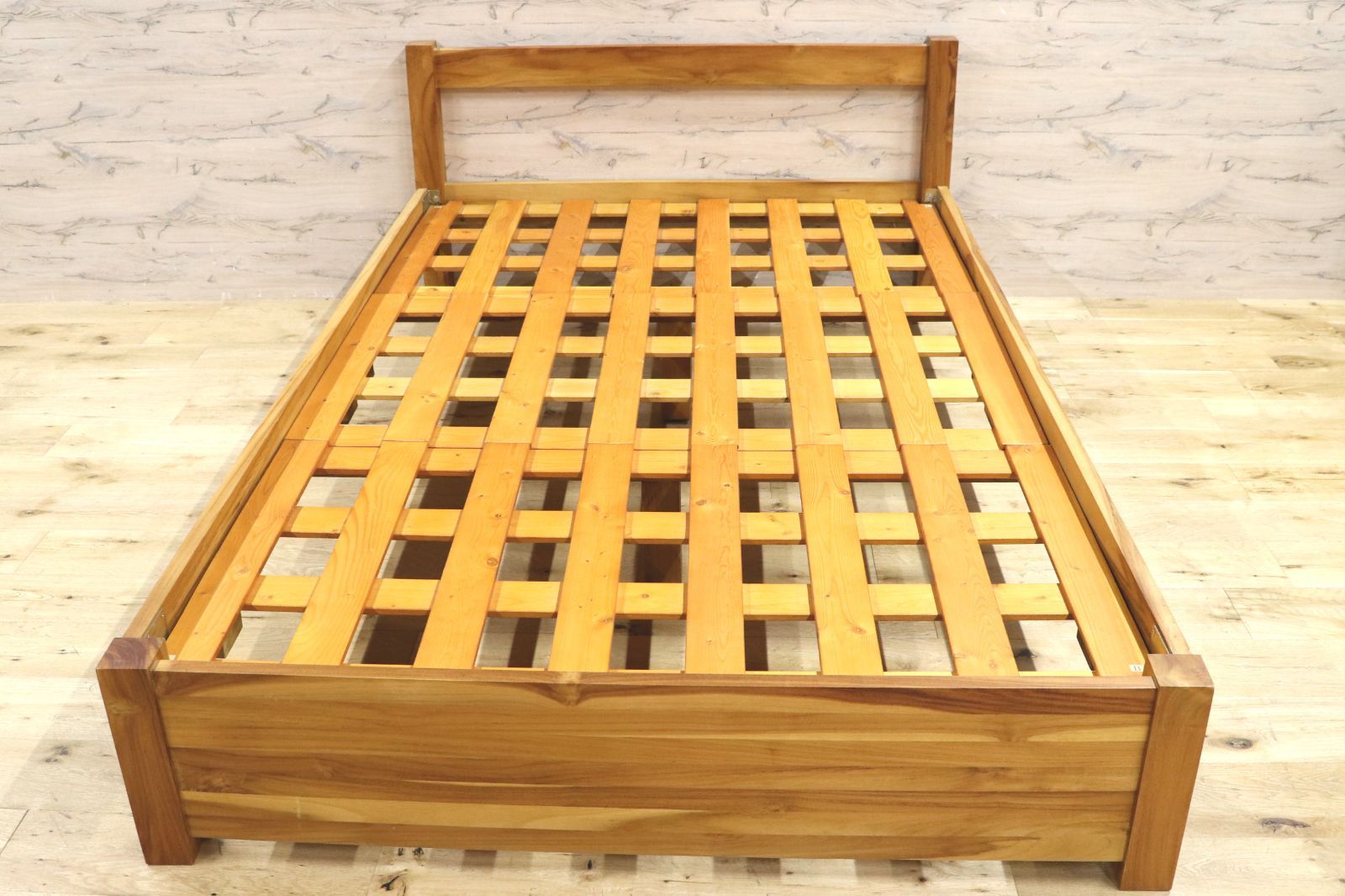 GMIH257○unico ウニコ BREATH ブレス チーク材 ベッドフレーム セミダブル 定価約9.8万