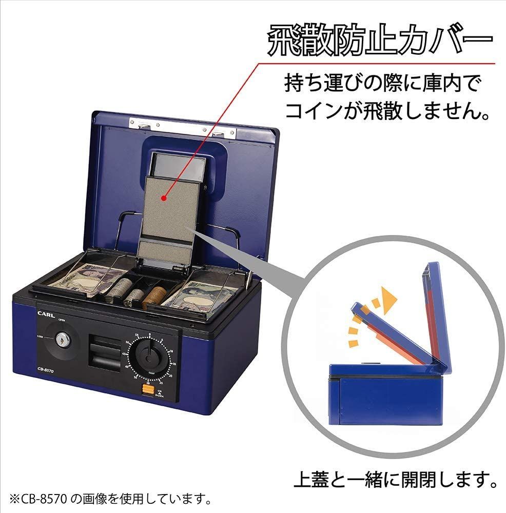 手提げ金庫 キャッシュボックス A4 ブルー イベント 催し 会場 持ち運び □ダイヤルロック □二段