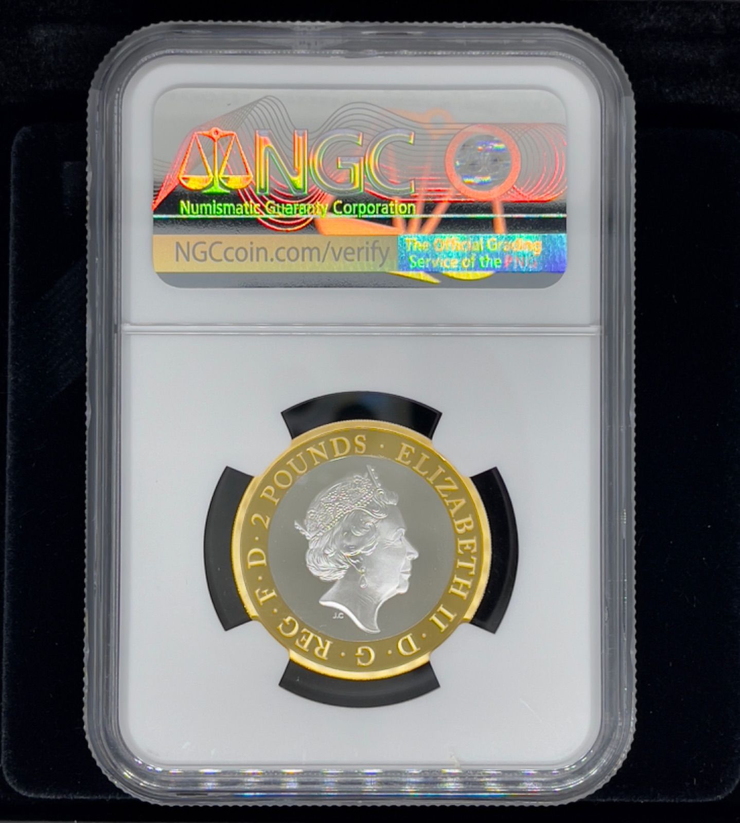 2020年 イギリス メイフラワー号出航400周年2色銀貨 NGC PF70UC