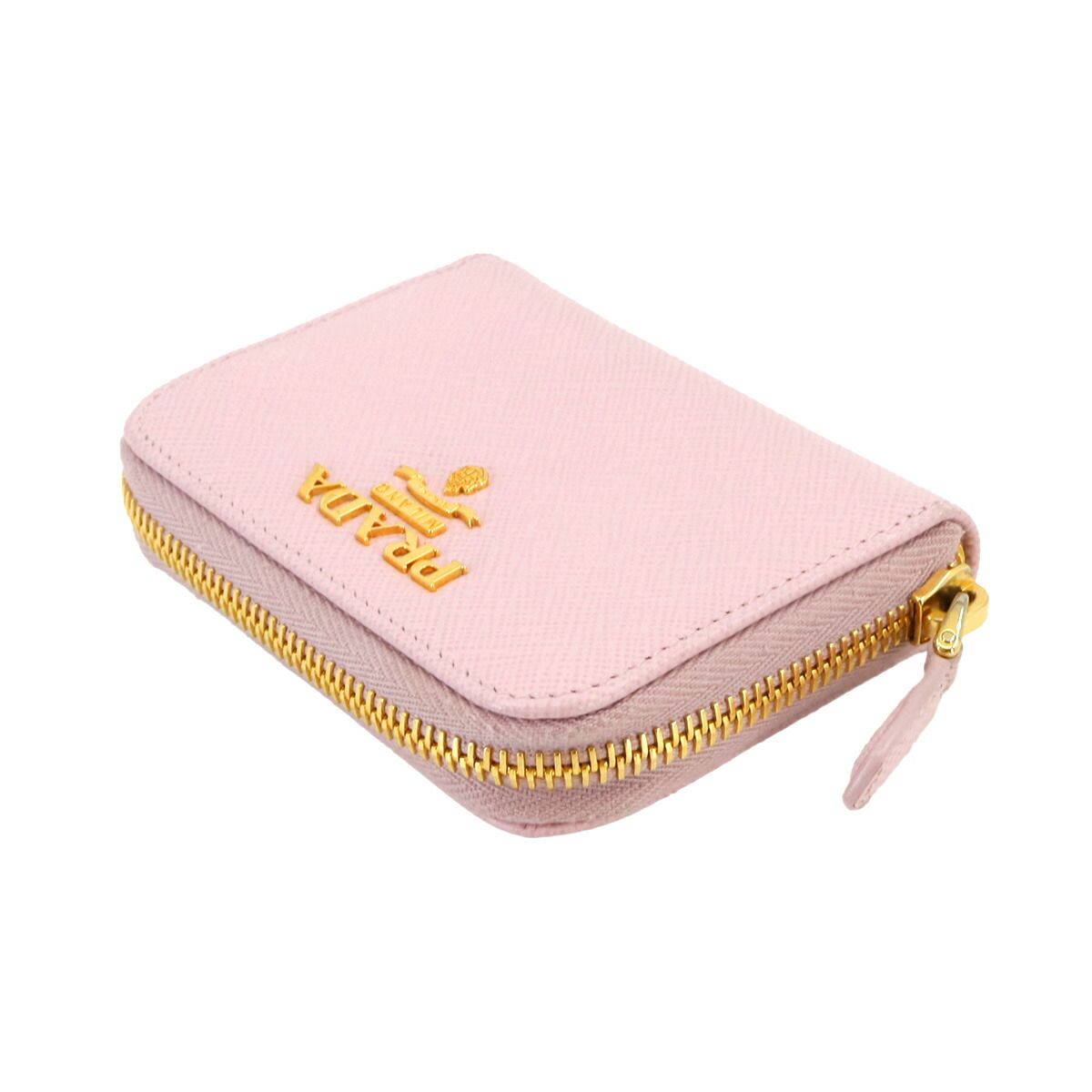 プラダ PRADA サフィアーノ コインケース ラウンドファスナー 小銭入れ レザー ピンク 1MM268 ゴールド 金具 Coin Purse  90242283 - メルカリ