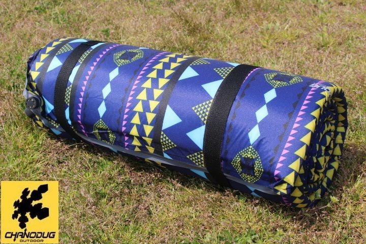 CHANODUG OUTDOOR ナバホ柄ブルー ダブルサイズ キャンプマット エアー