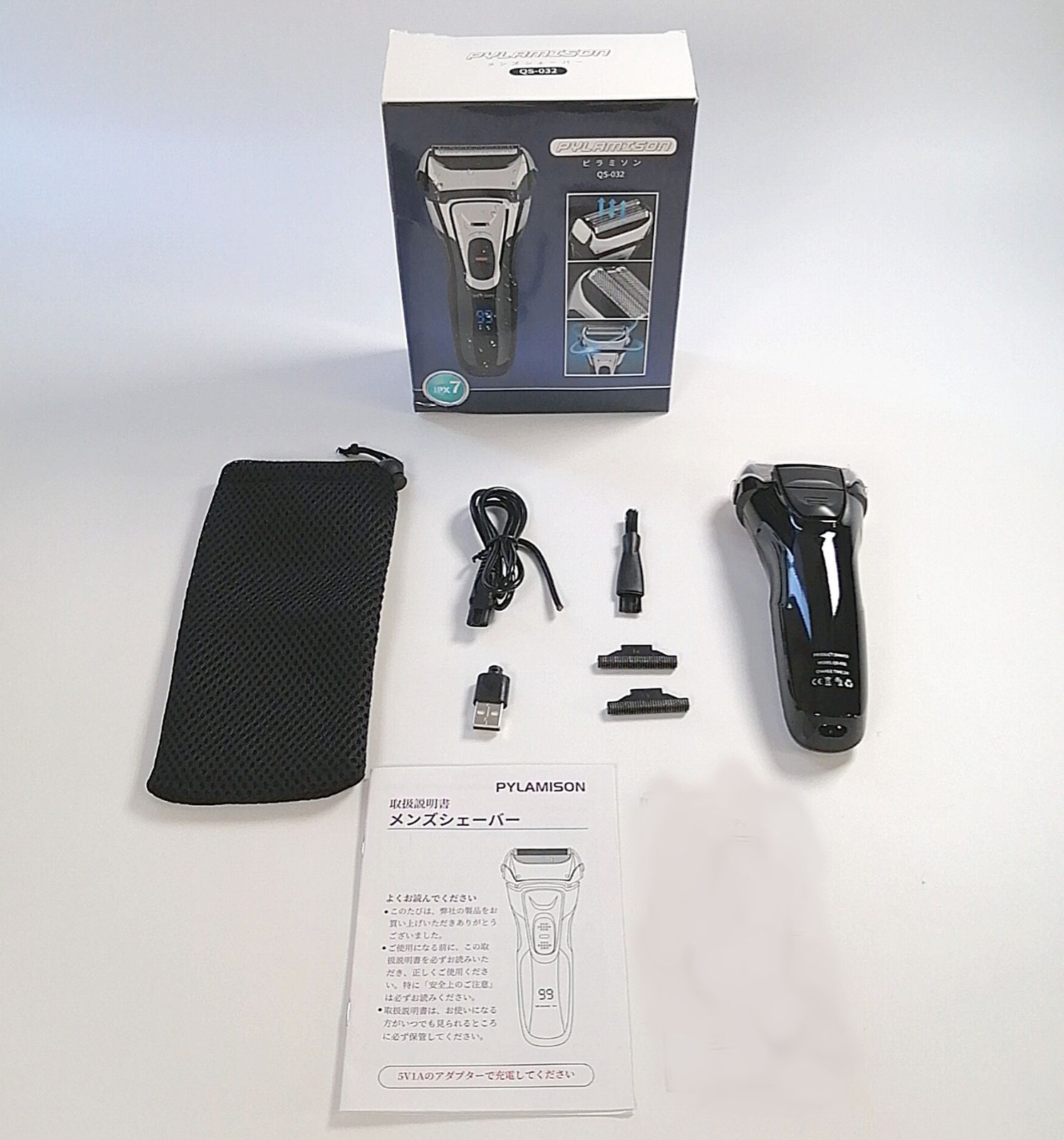PYLAMISON メンズシェーバー 3Dヘッド QS-032 電気シェーバー 電動