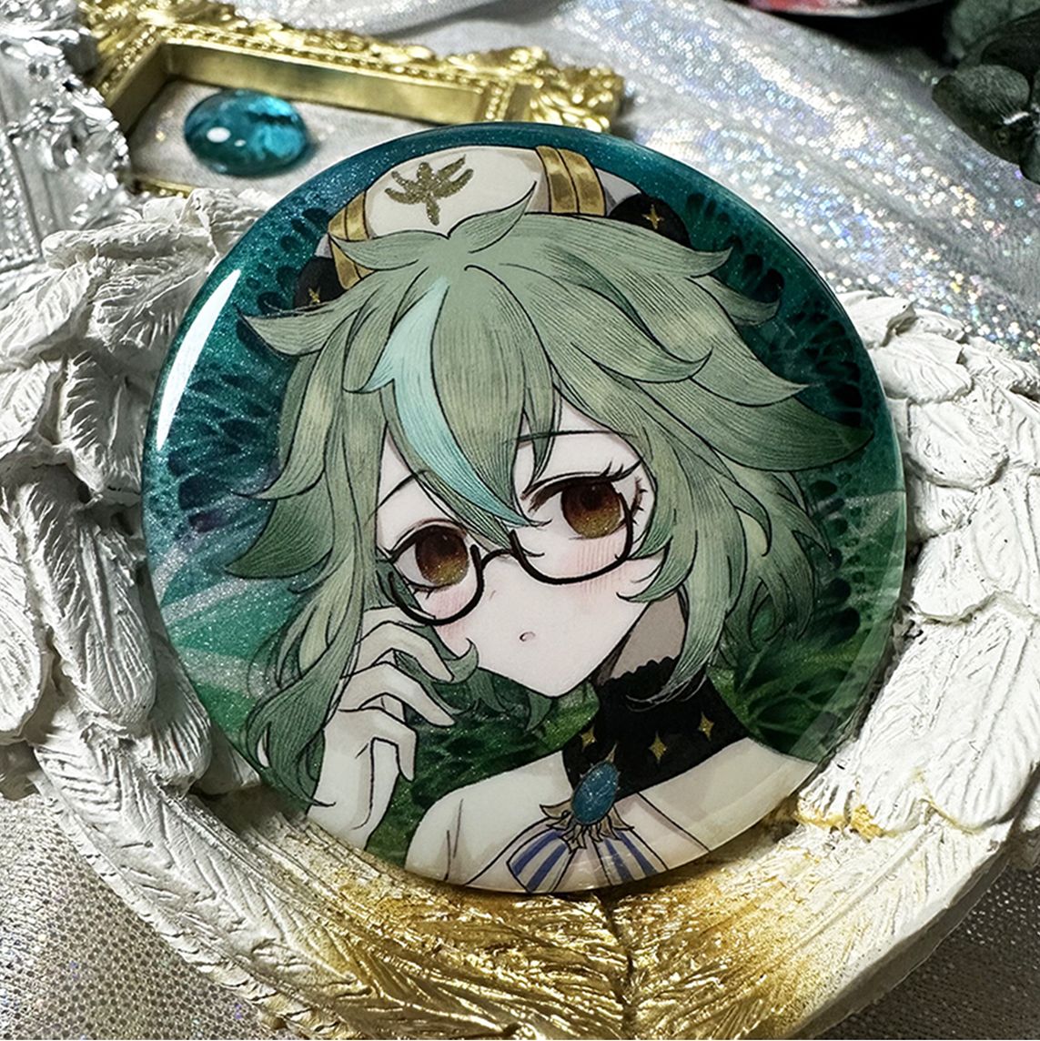 原神 命定の日 原神 カーヴェ 缶バッジ [公式正規品]2個セットの