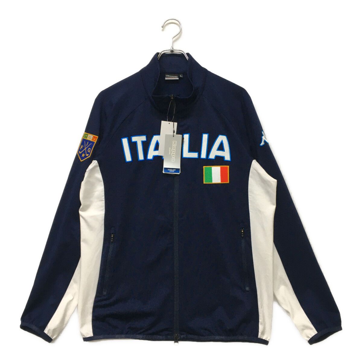 未使用品 メンズ カッパゴルフ KAPPA GOLF フルジップアウター L 紺 ネイビー ダブルジップ 裏起毛