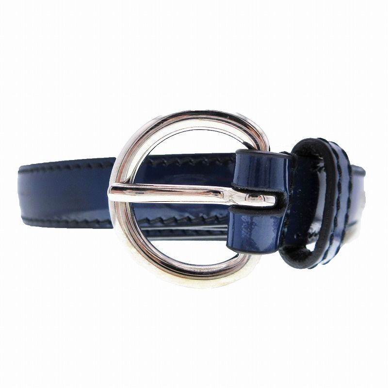 miumiu ネイビー ベルト サイズ70 ロゴ入り miumiu ネイビー ベルト サイズ70 ロゴ入り - メルカリ