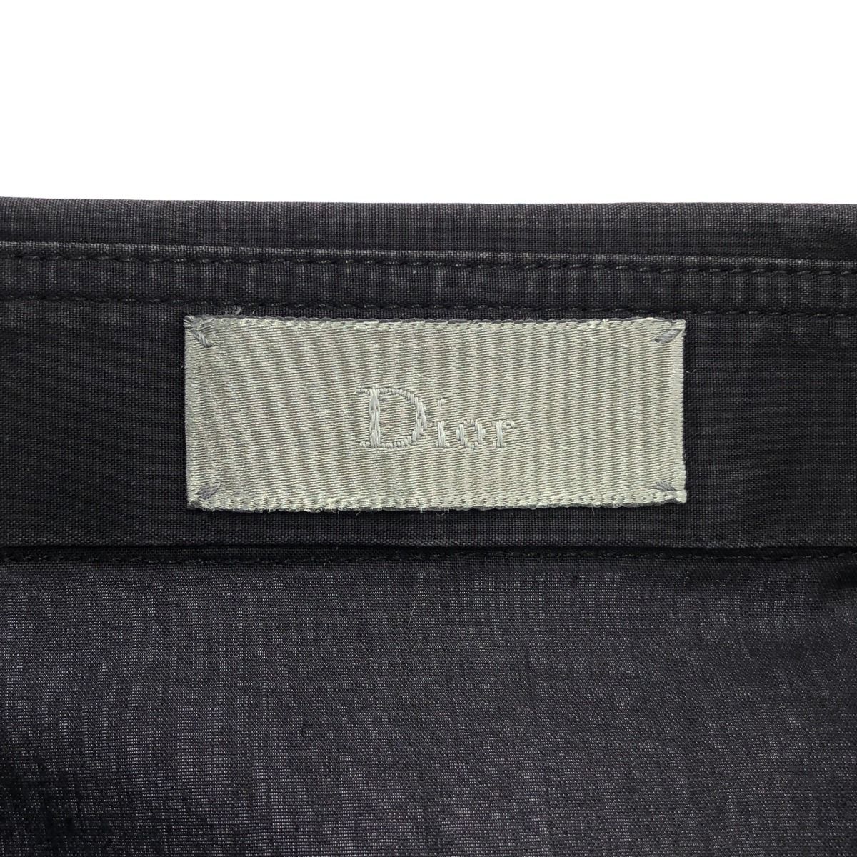 Dior HOMME ディオールオム 2004AW フライフロントバイカラーシャツ  