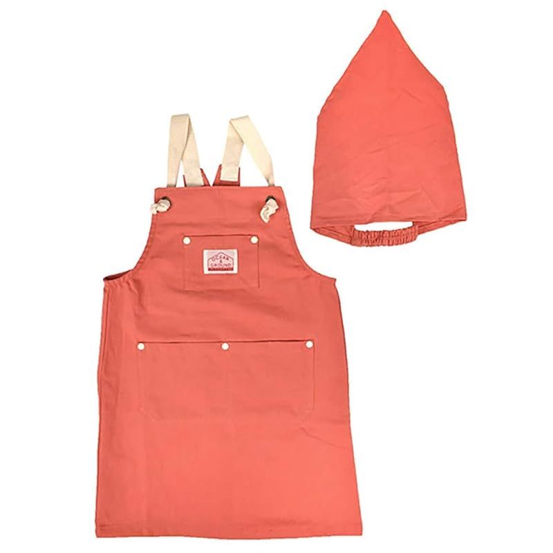 オーシャンアンドグラウンド エプロン セット COOKDAY キッズ ジュニア OR オレンジ Lサイズ 1