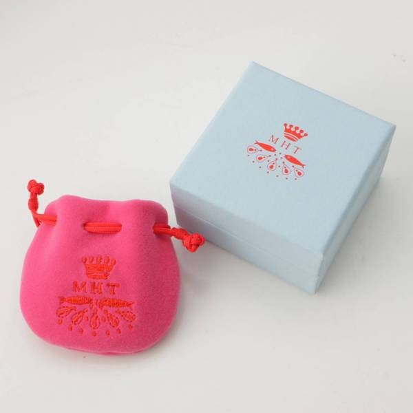 マリーエレーヌ ドゥ タイヤック ローズクォーツ ピアス K22 16.3g