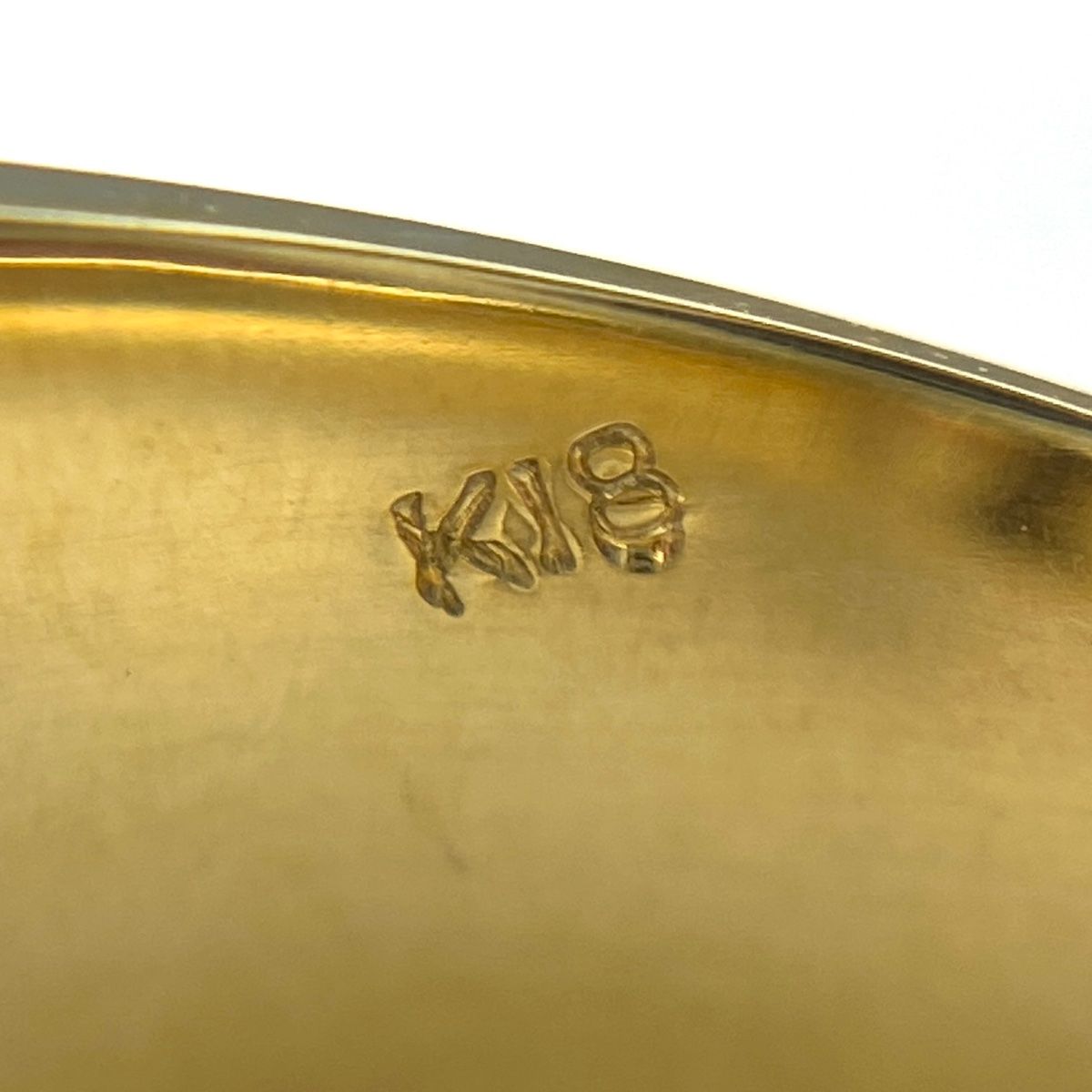 インペリアルトパーズ デザインリング K18 イエローゴールド 指輪 