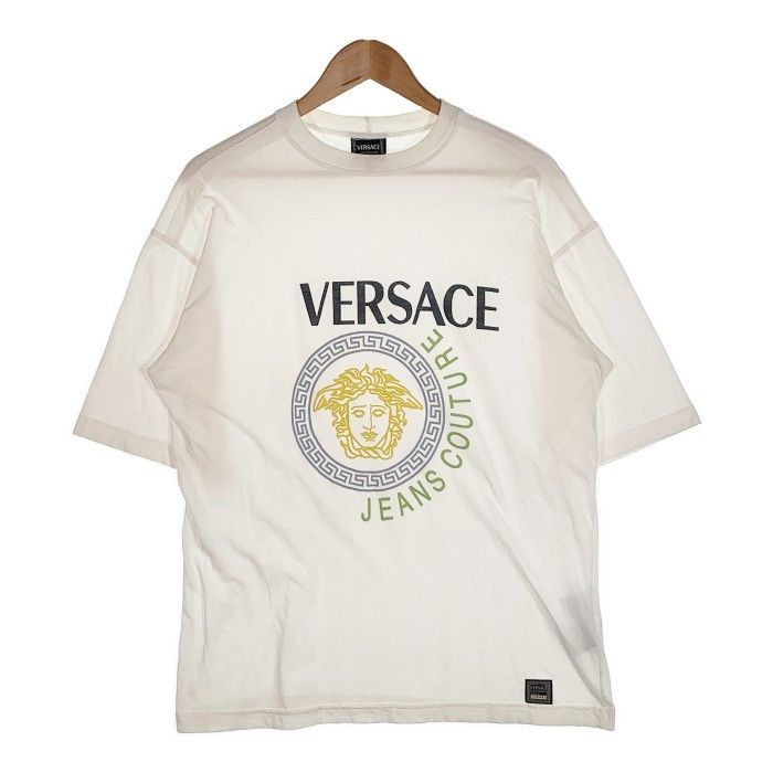 VERSACE JEANS COUTURE ヴェルサーチジーンズクチュール メデューサプリント Tシャツ ホワイト Size M