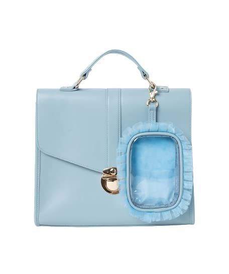 Size F_Color サックス ウィゴー 2WAY レターフラップ 痛バッグ 痛ショルダー 痛バ BAG 推し活 推し活グッズ イベント ライブ オタ活 推し活バッグクリアバッグ デコバッグ バッグ 鞄 お出かけ 普段使い デイリー 韓国 春 夏 秋