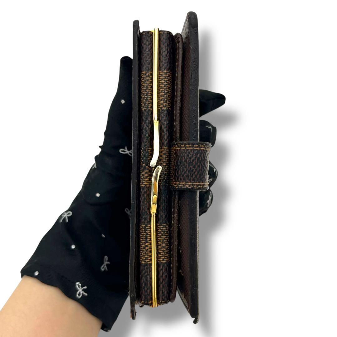 美品✨ ルイヴィトン ダミエ ポルトモネ ビエ ヴィエノワ がま口財布 LOUIS VUITTON ルイヴィトン ダミエ ポルトモネ・ビエヴィエノワ
