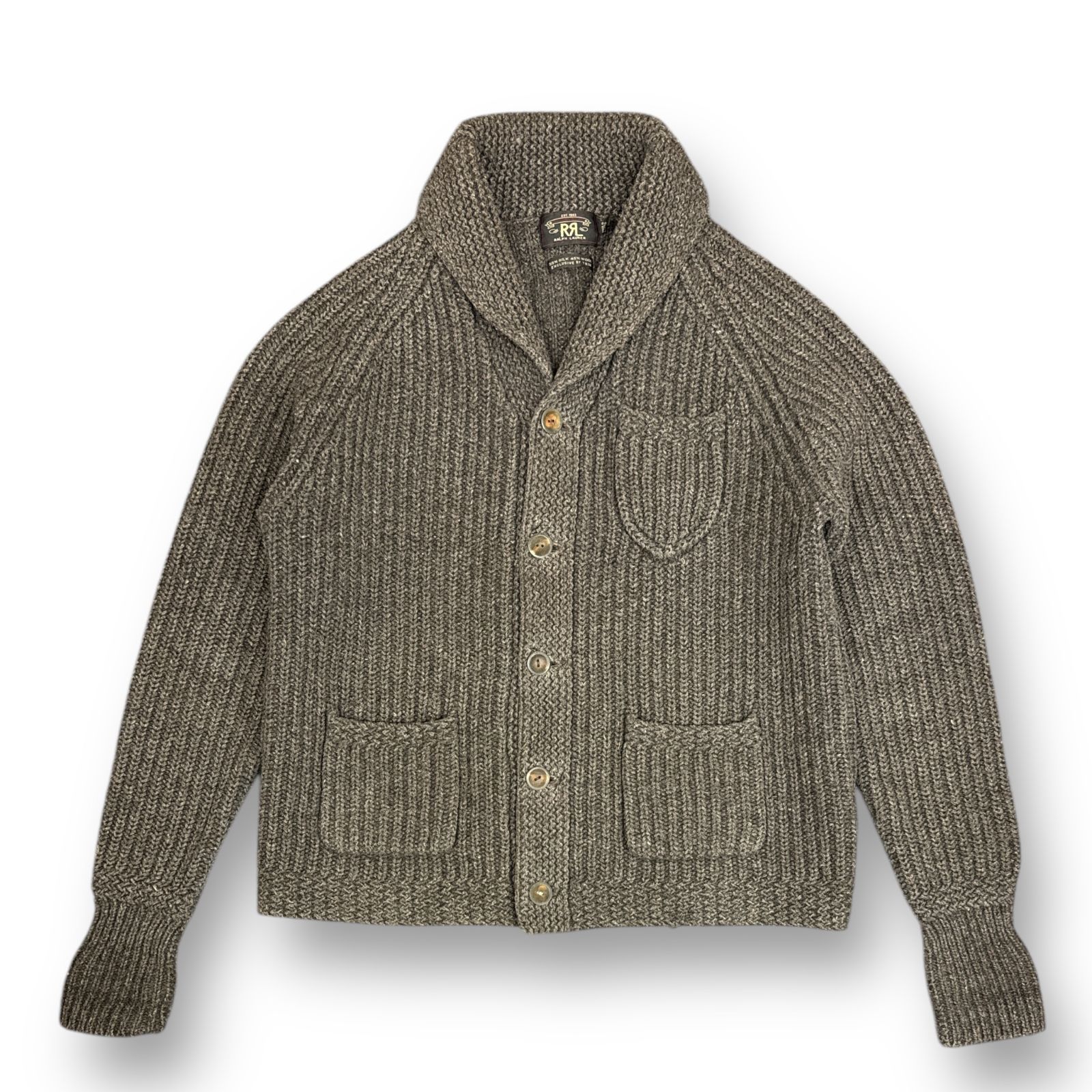 RRL　ショールカラーカーディガン RRL アメリカ製ショールカラー カーディガン Sサイズ ユーズド