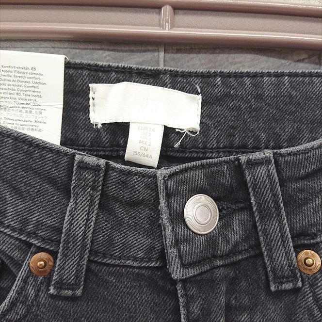 ◎ 新品 H&M Mom jeans ハイウエストデニム 04544