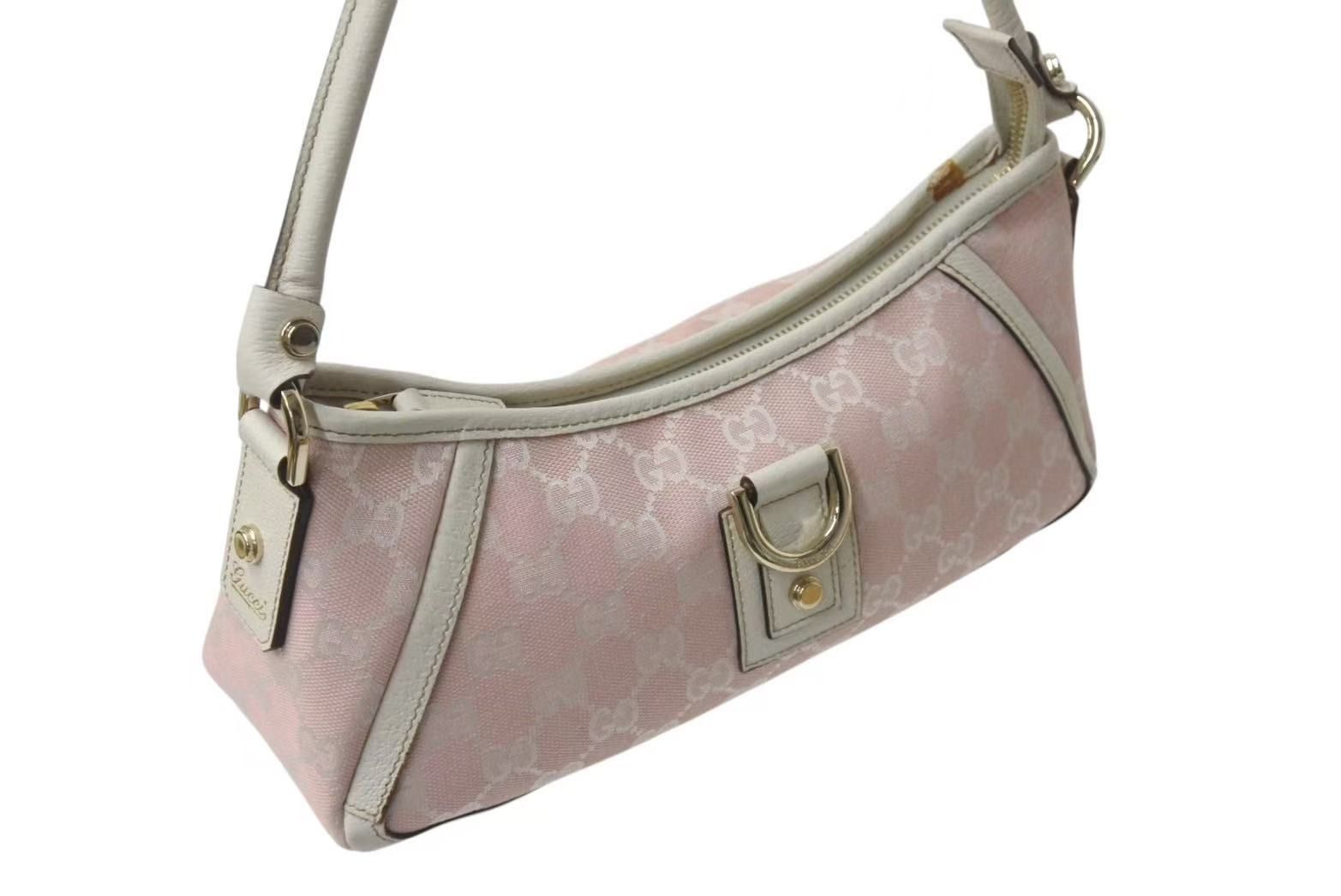 GUCCI グッチ GG柄 アビー ワンショルダーバッグ ピンク キャンバス  