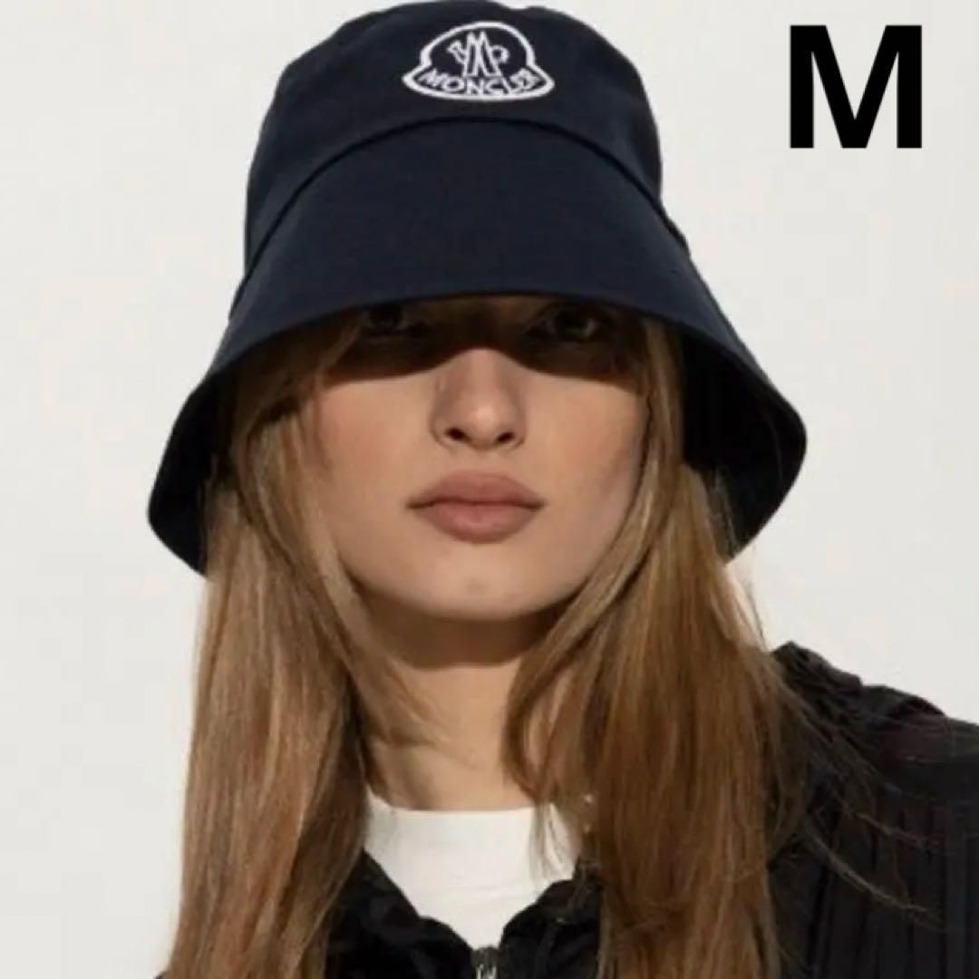 ♥ モンクレール バケットハット バケハ ネイビー Mサイズ
