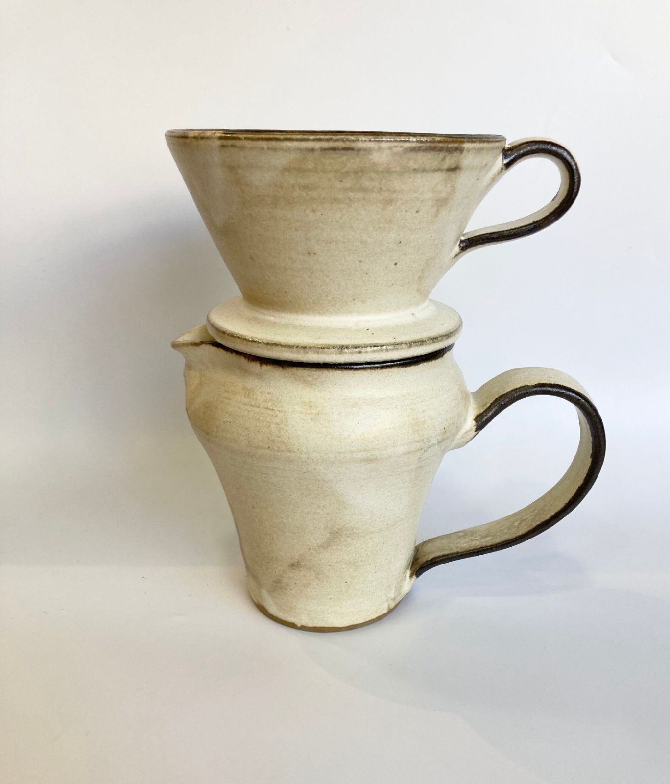 ピッチャー ドリッパー コーヒー 陶器 白色 作家 中ノ瀬蓮 益子焼