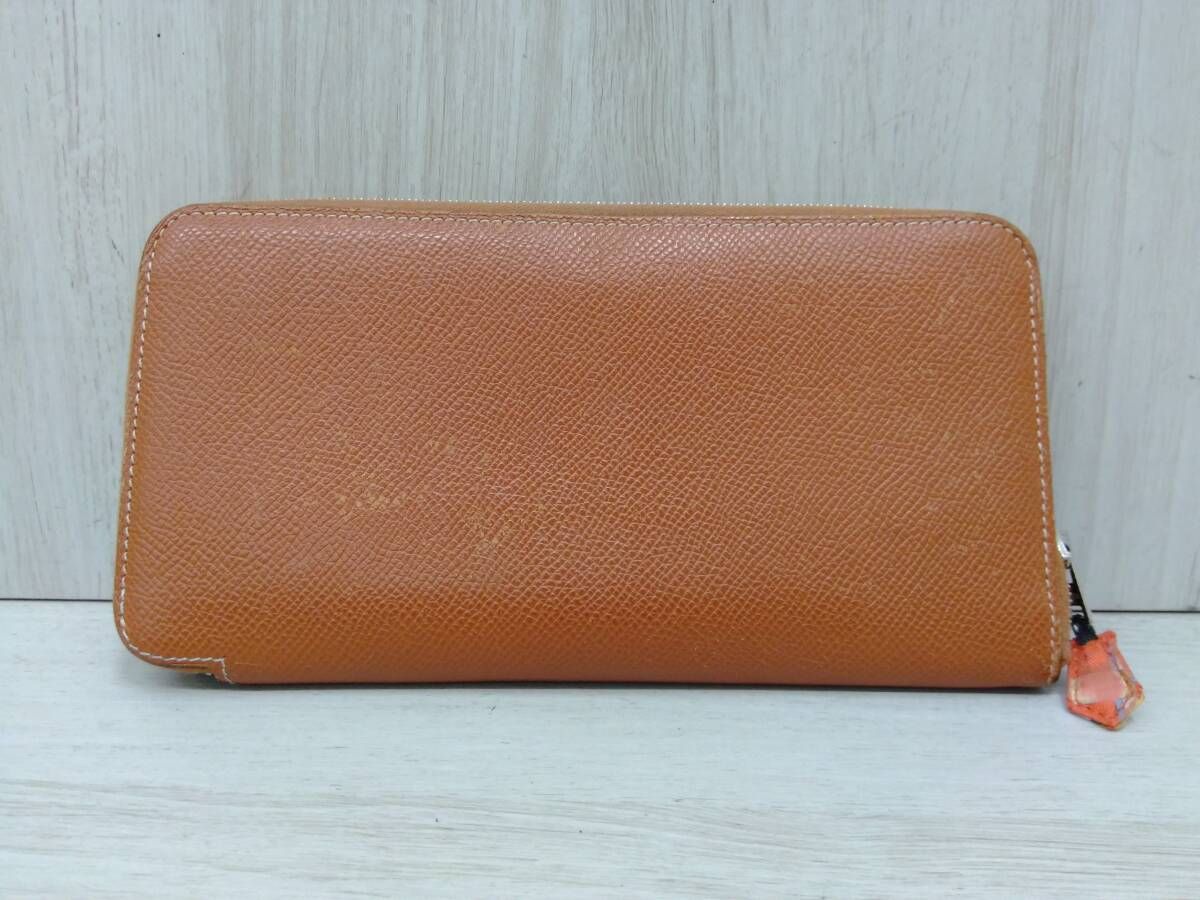 エルメス HERMES □R S1 アザップシルクイン 茶 財布 ライトブラウン