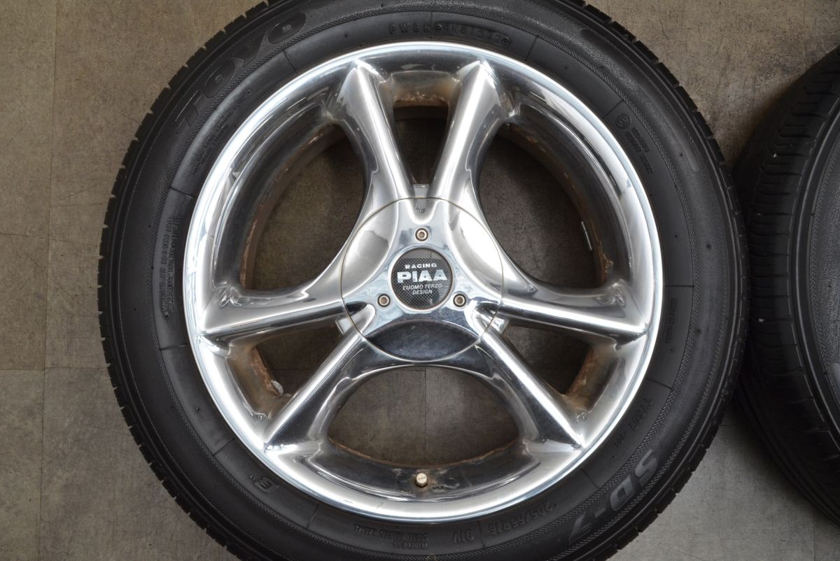 205/55R16  114.3/5H   7J  ＋51  PIAAレーシング　 希少 メッキホイール】PIAA VARZZA ピア ヴァルザ 16in 7J +45 PCD100