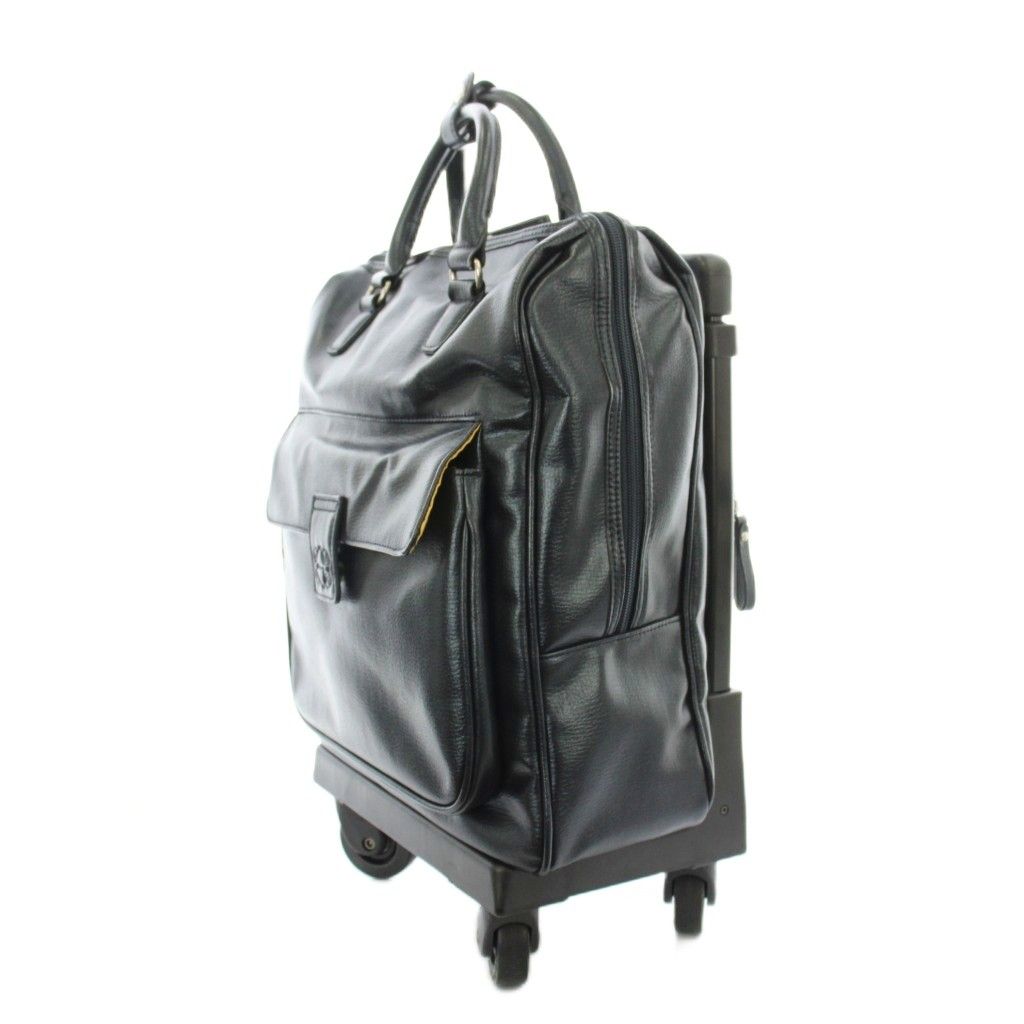 美品　高級感　BON JAPONE スワニー　キャリーバッグ　レザー　ブラック スワニー SWANY ショッピングカート キャリーバッグ レザー 黒