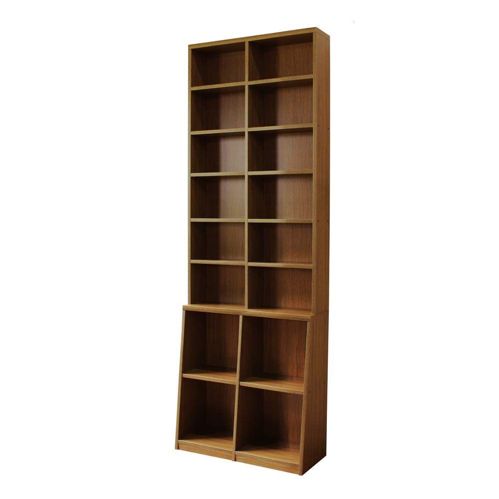 新着商品 ナチュラル 幅75cm ロング書棚