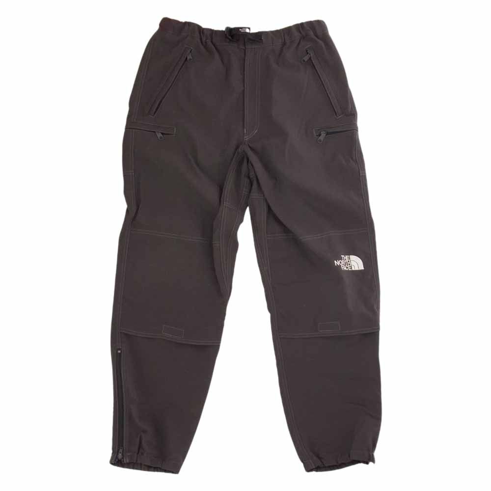 THE NORTH FACE ノースフェイス パンツ NT-6500 ロゴ刺繍 裾ジップ ジョガー カーゴパンツ チャコール系 MEN’S LL【中古】