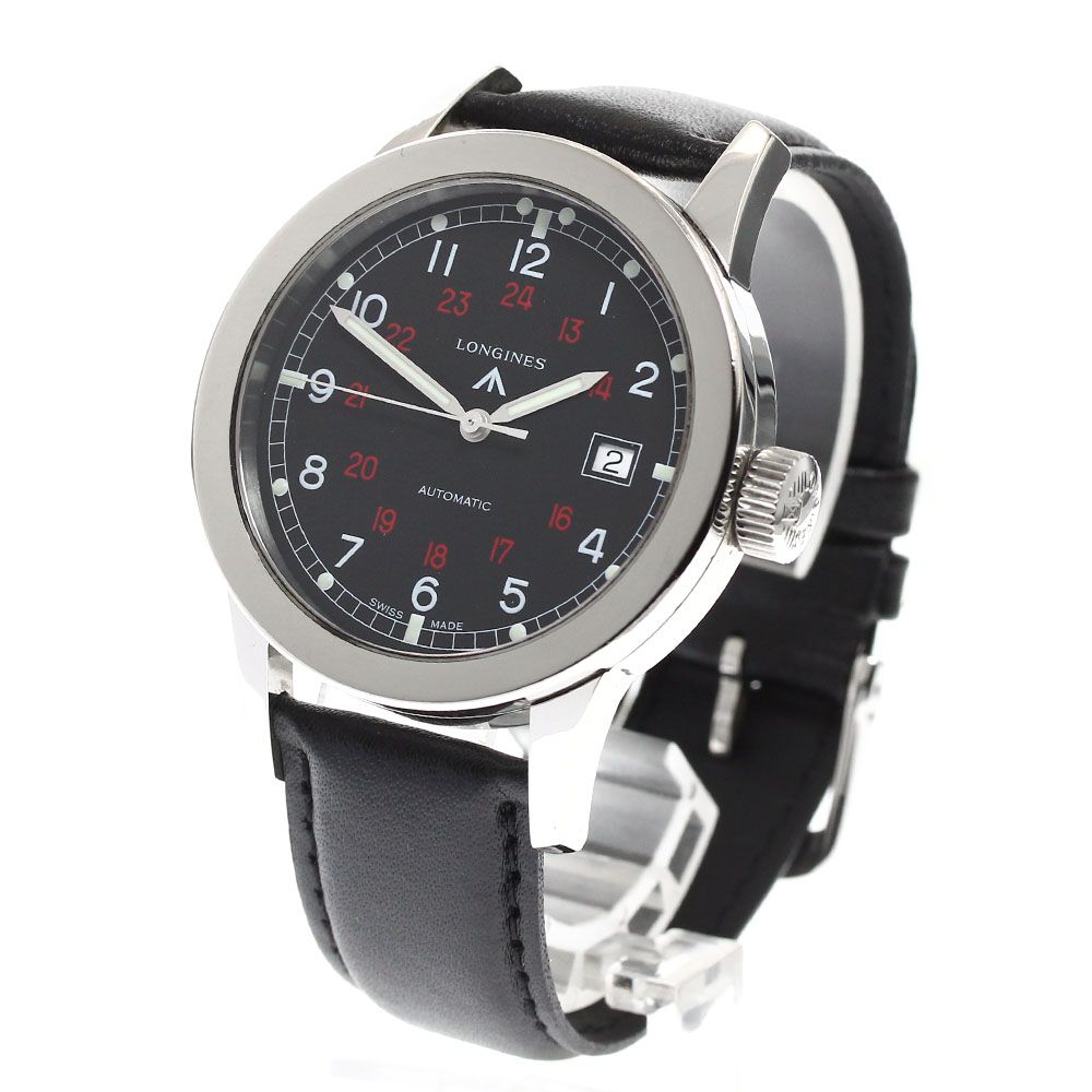 ロンジン L 2 832 4 ヘリテージ ミリタリー デイト 自動巻き メンズ_909631