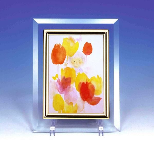 クリスタル(ちひろ絵はがき一枚入り)　114606・横顔(横)