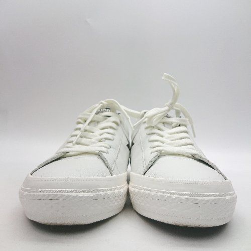 ◇ CONVERSE ALL STAR コンバースオールスター ワンポイントロゴ シンプル スニーカー サイズ25.5 ホワイト系 メンズ E 