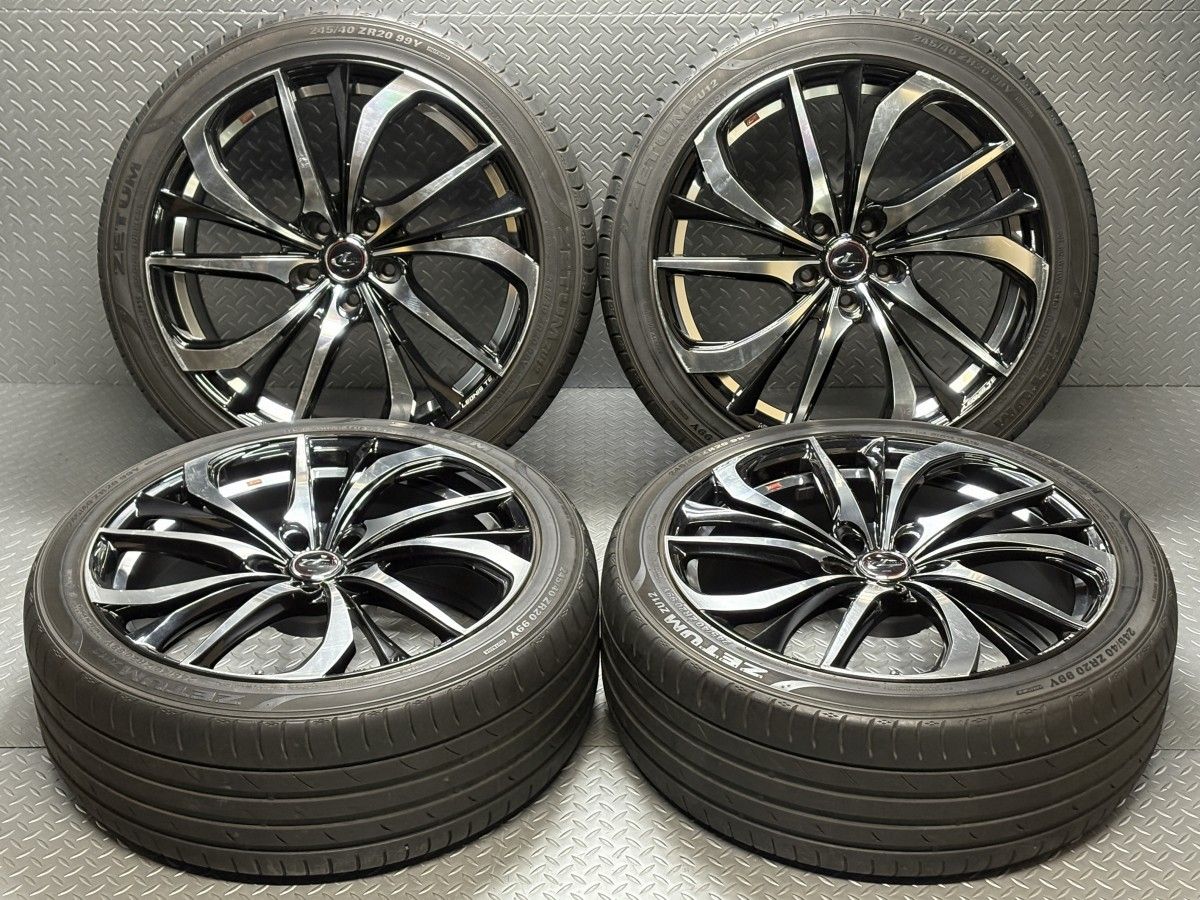 アル|ヴェル|デリカD5等 weds LEONIS TE 20インチ 8.5J 35 5穴114.3 KUMHO ZETUM ZU12 245|40ZR20 ウェッズ レオニス 25030006