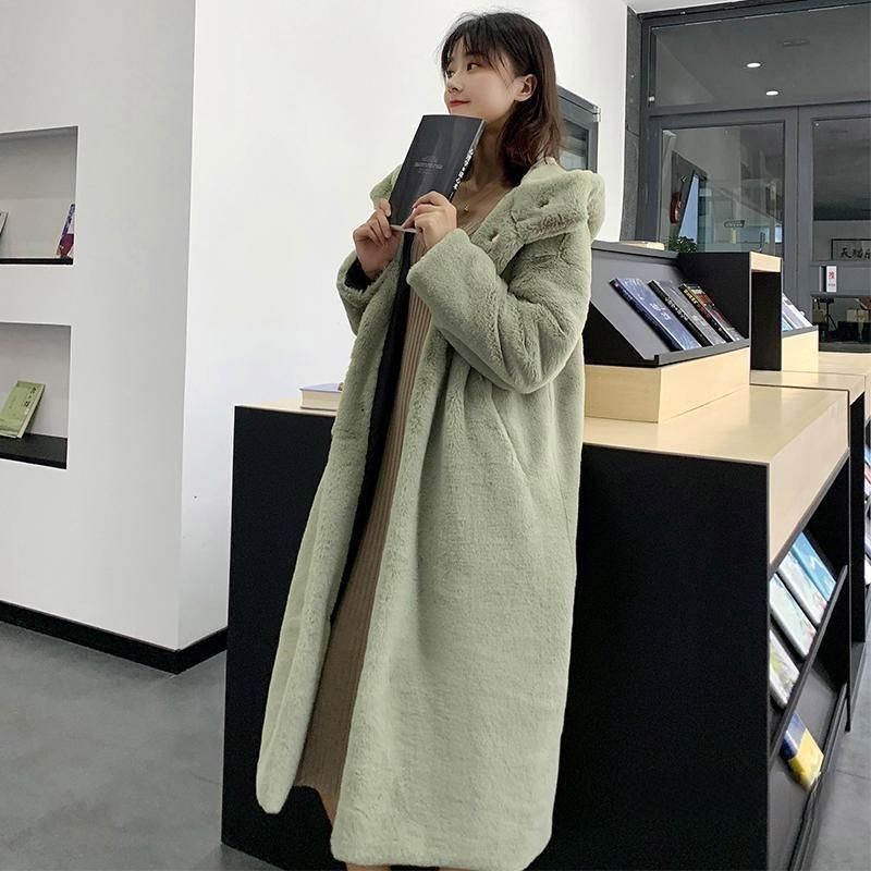アウター フェイクファーコート 秋冬 レディース ファーコート ロング丈 毛皮コート フード おしゃれ もこもこ ファー 暖かい アウター カジュアル