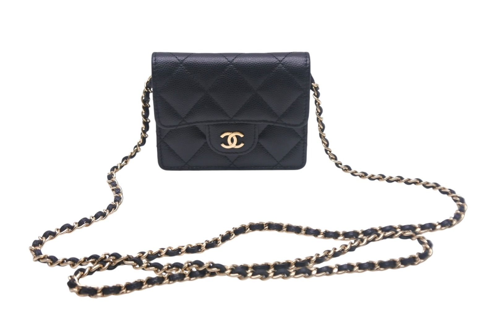 極美品 シャネル CHANEL 31番台 ココマーク マトラッセ ミニチェーン 