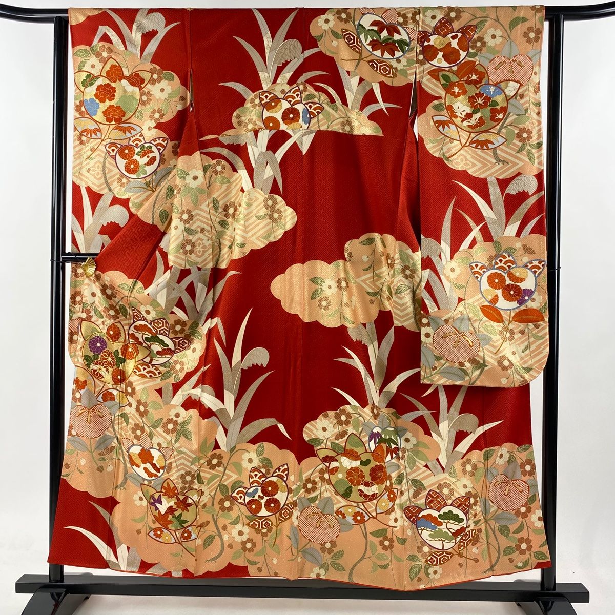 振袖　美品　身丈156cm　裄丈64.5cm　成人式　結婚式　正絹　MM59 振袖 美品 身丈156cm 裄丈64.5cm 成人式 結婚式 正絹 MM59