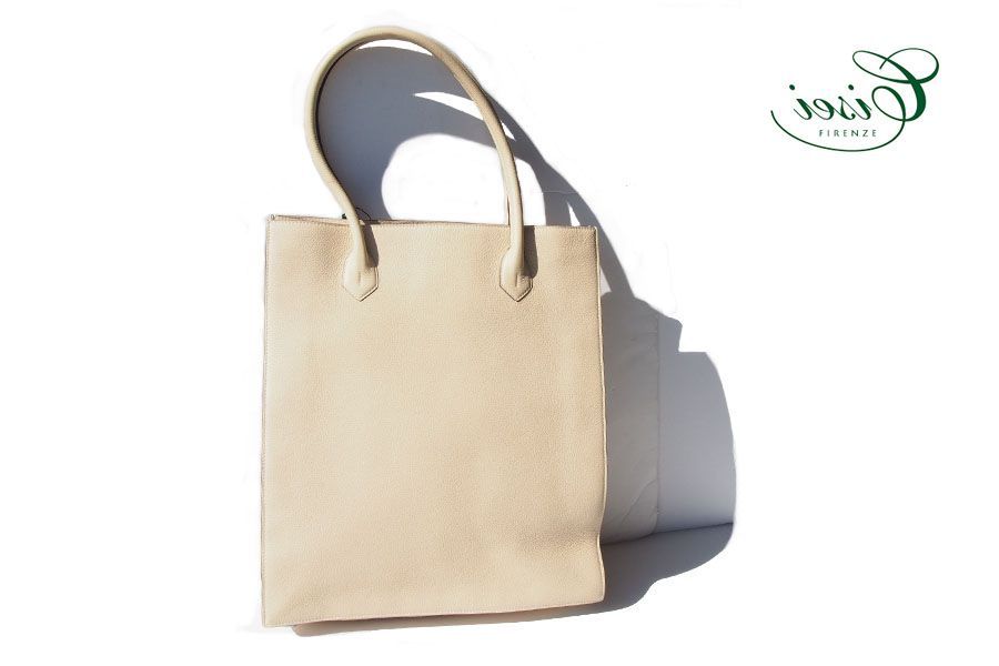 ★新品｜未使用｜シセイ｜cisei｜レザートートバッグ｜1212 LD TOTE - H COL.BEIGE｜訳あり