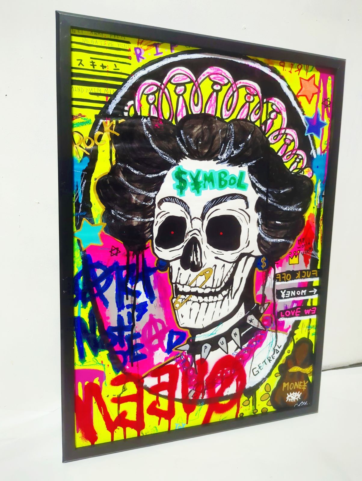 SALE】SKULL QUEEN(YELLOW)絵画 インテリア 現代アート - www.minik.hr