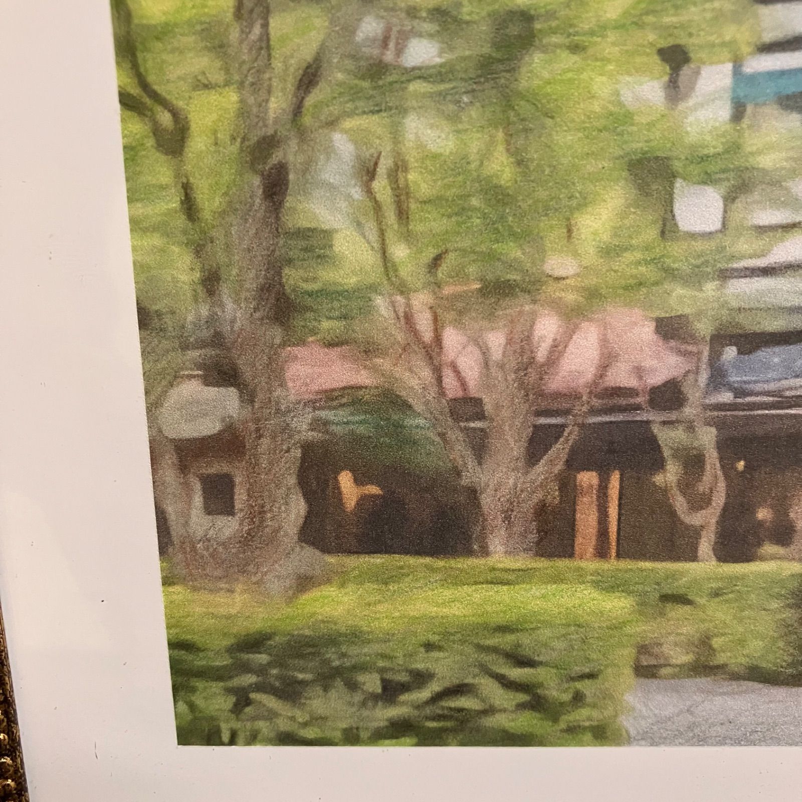 ジブリアート⑦風立ちぬより「万平ホテル」額装品 額縁寸法32.7