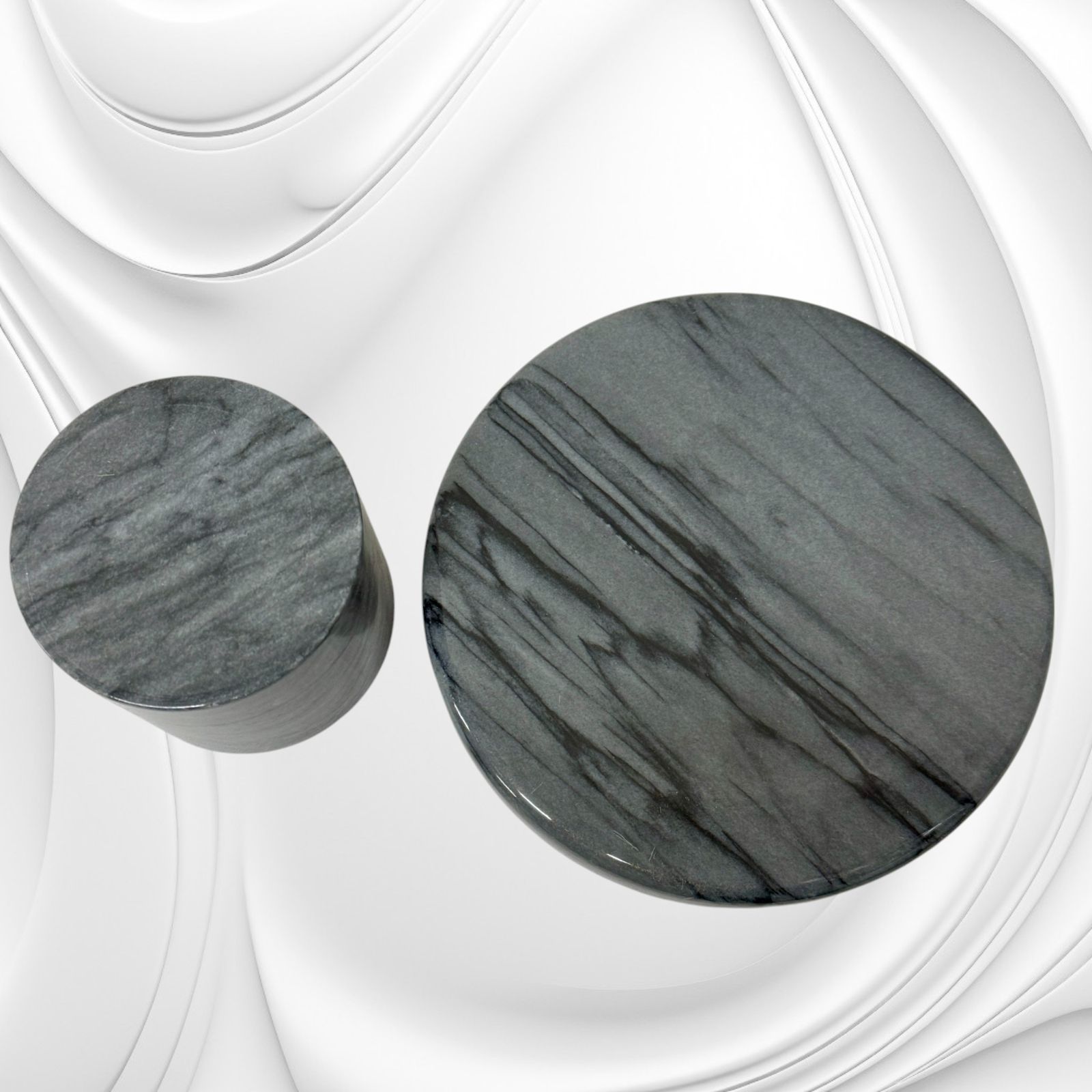 大理石 灰皿 煙草入れ お土産 工芸品 グレー マーブル 台湾 昭和レトロ