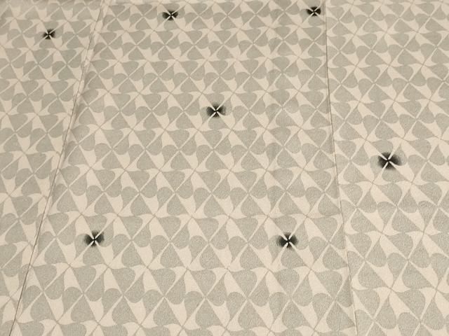 平和屋着物▽上質な小紋 単衣 型染め 花尽くし文 正絹 逸品