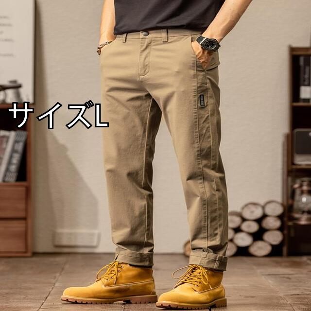 サイズL メンズ ファッション 服 男性用 オシャレ シンプル 大人 かっこいい ストリート アメリカン カジュアル パンツ 夏 ハイエンド ストレート ワーク ウェア パンツ