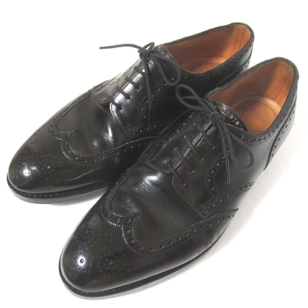 美品 JOHN LOBB ジョンロブ DARBY レザー ウイングチップ ローファー ダービーシューズ ドレスシューズ 8695 7.5E 26cm相当 ブラック メンズ 古着 中古 USED