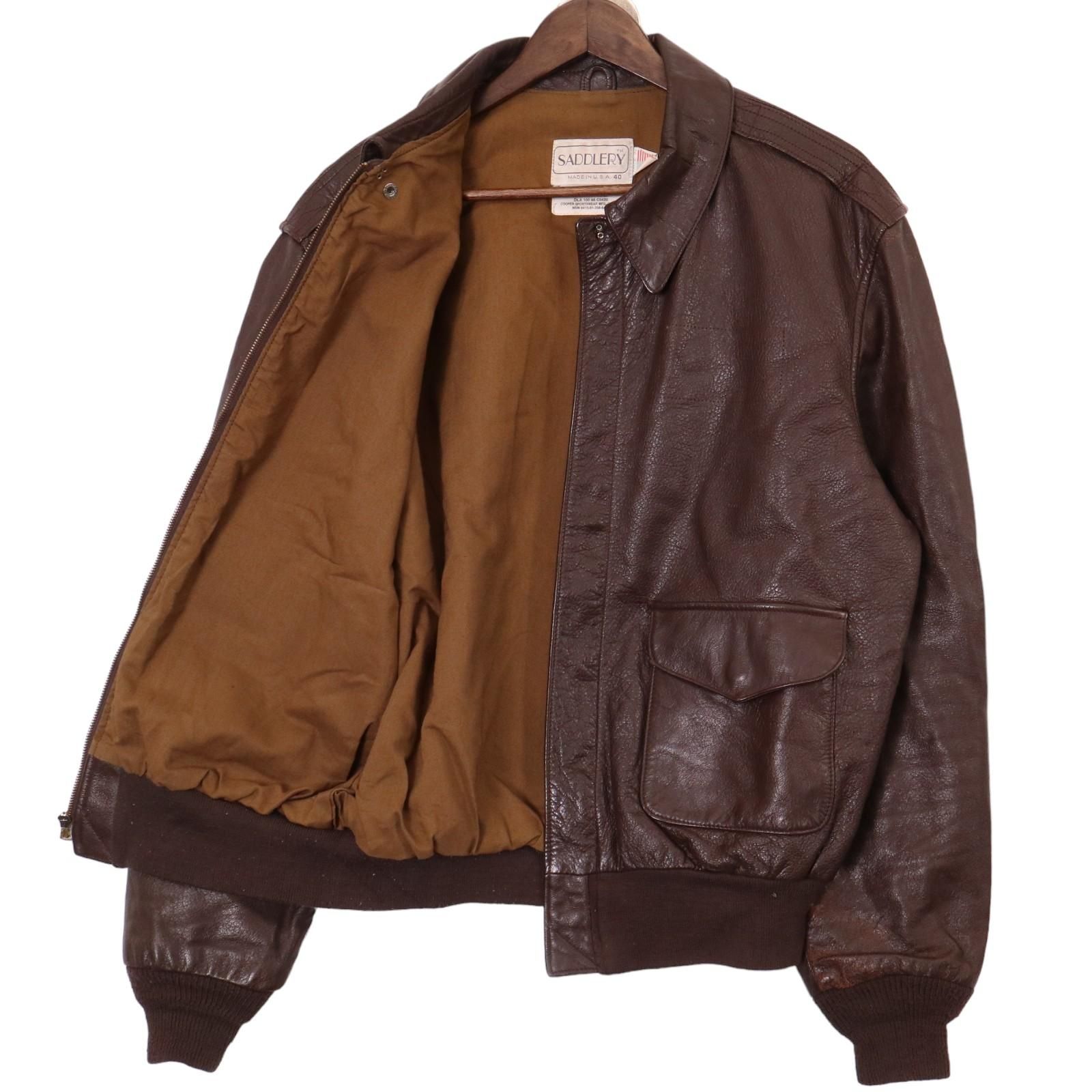 80s SADDLERY USA製 A-2 レザージャケット 80's 80s SADDLERY USA製 A-2 レザージャケット サドゥラリィ