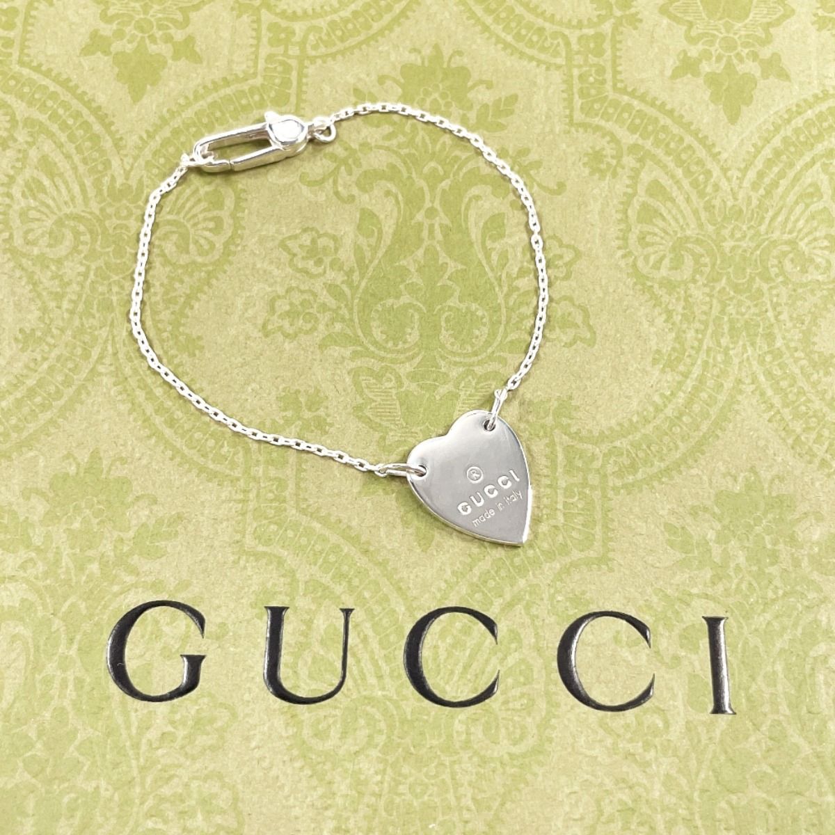 グッチ ブレスレット トレードマーク ハート シルバー