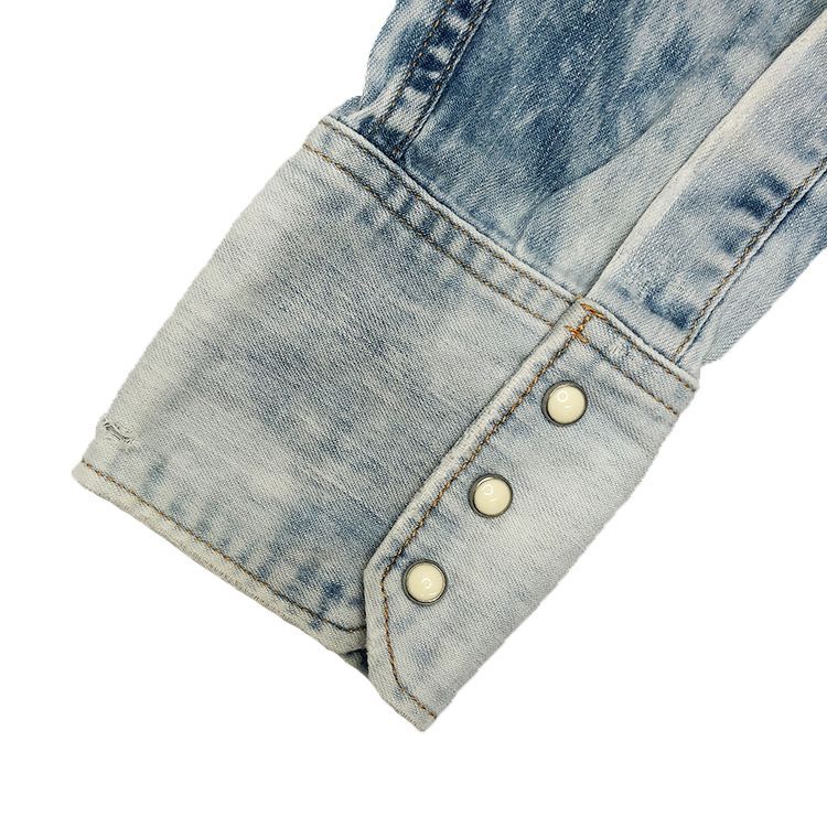 DSQUARED2 ブリーチ加工 デニムシャツ 46サイズ Dsquared2 ディースクエアード 13SS ブリーチ加工 デニムシャツ