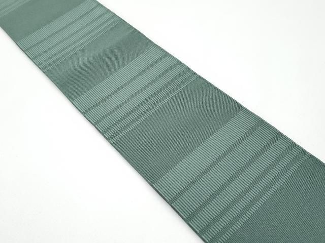 平和屋着物 上 男性 爪掻き本綴れ 角帯 横段文 色無地 薄青色 CYAA3180s5