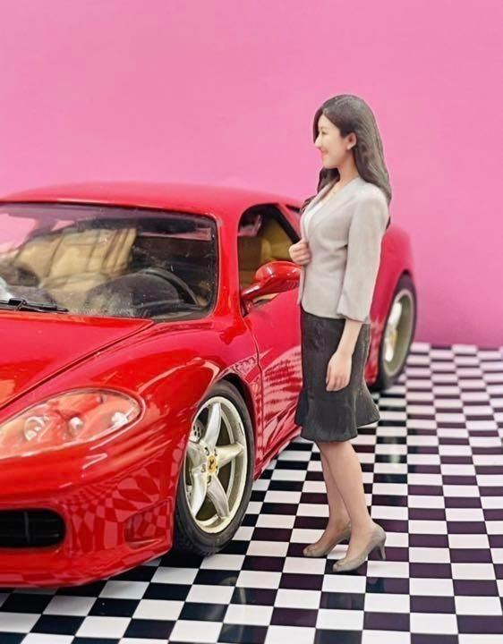 55-4☆1/18☆完成品 フィギュア☆1/64より大☆ミニカーに☆ジオラマに