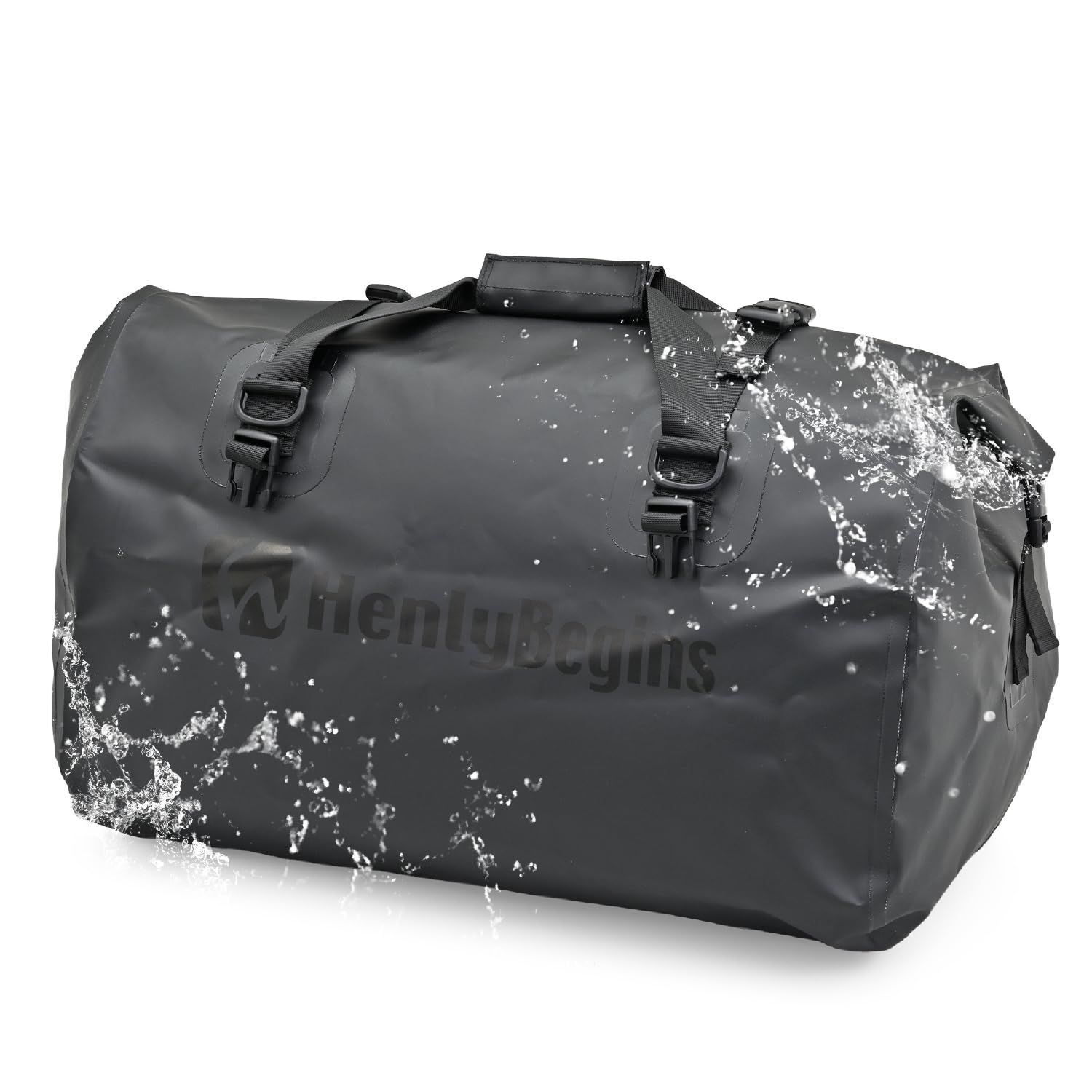 【在庫処分】ヘンリービギンズ(Henly Begins) デイトナ バイク用 シートバッグ 防水 60L シート固定ベルト付属 DH-767 ブラック 41380