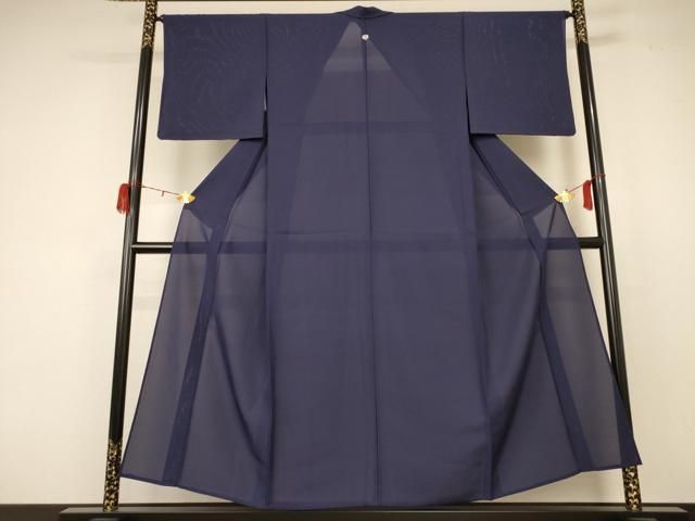 平和屋着物＊夏物 色無地 絽 青褐色 正絹 AABB8277jd