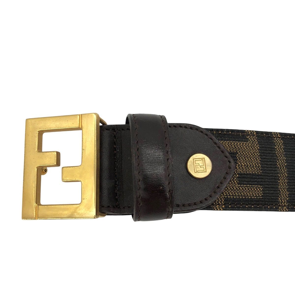 フェンディ FENDI ベルト ズッカ ゴールド金具 レザー 本革 フェンディ